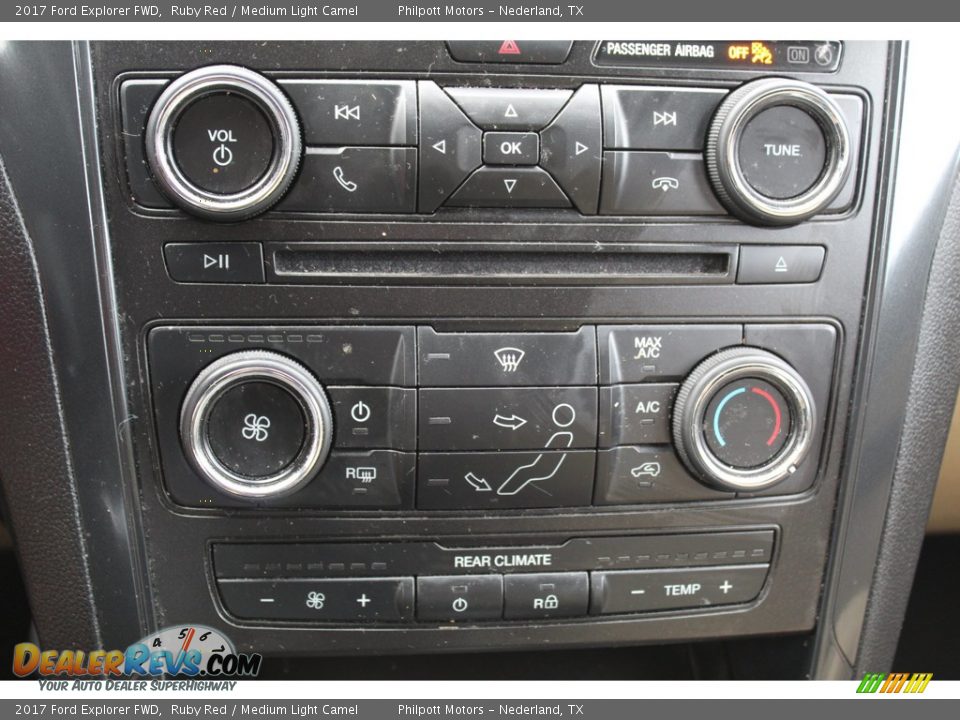 2017 Ford Explorer FWD Ruby Red / Medium Light Camel Photo #21