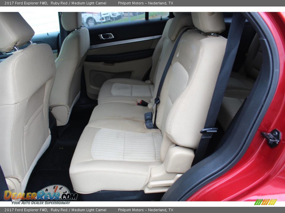 2017 Ford Explorer FWD Ruby Red / Medium Light Camel Photo #24