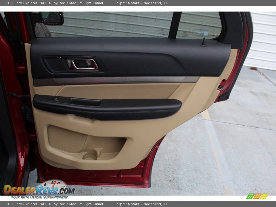 2017 Ford Explorer FWD Ruby Red / Medium Light Camel Photo #26