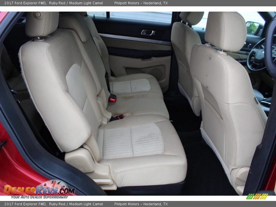 2017 Ford Explorer FWD Ruby Red / Medium Light Camel Photo #27