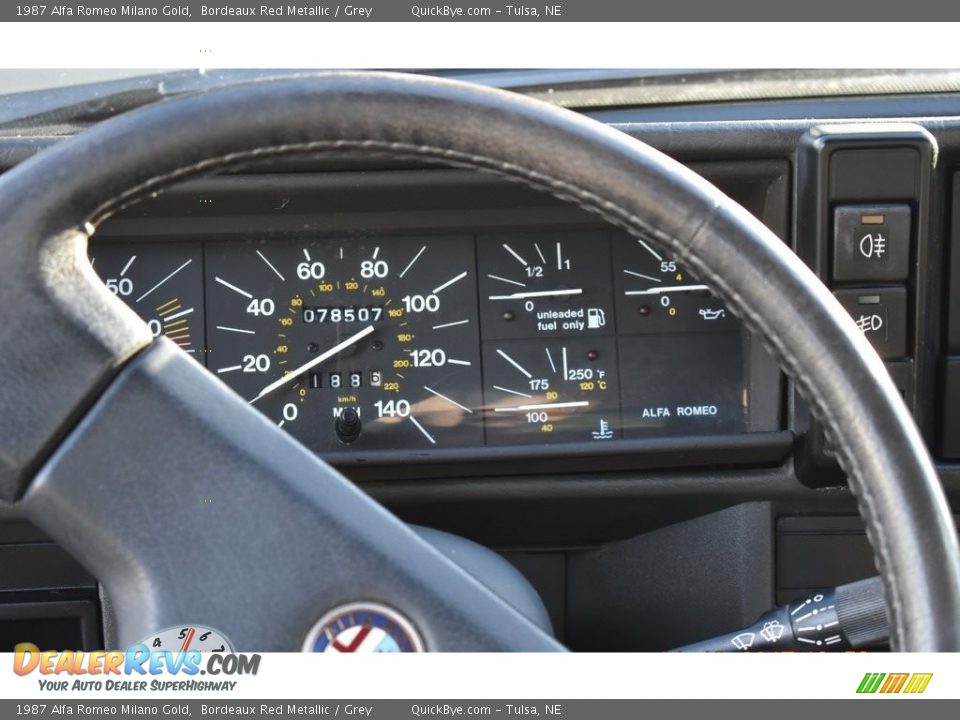 1987 Alfa Romeo Milano Gold Gauges Photo #7