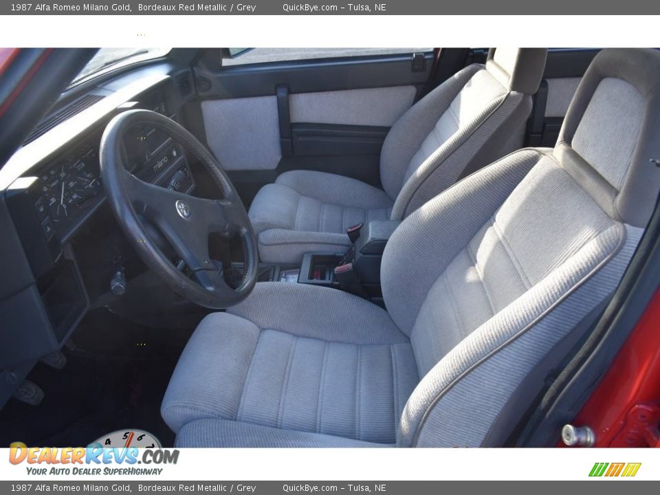 Grey Interior - 1987 Alfa Romeo Milano Gold Photo #8