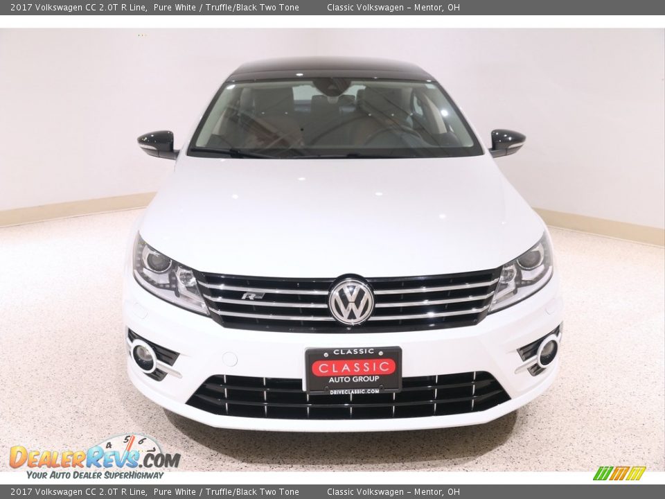 2017 Volkswagen CC 2.0T R Line Pure White / Truffle/Black Two Tone Photo #2