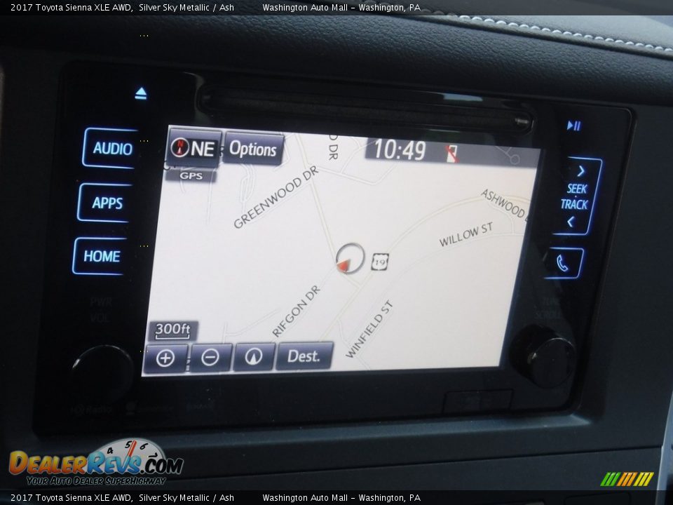 2017 Toyota Sienna XLE AWD Silver Sky Metallic / Ash Photo #4
