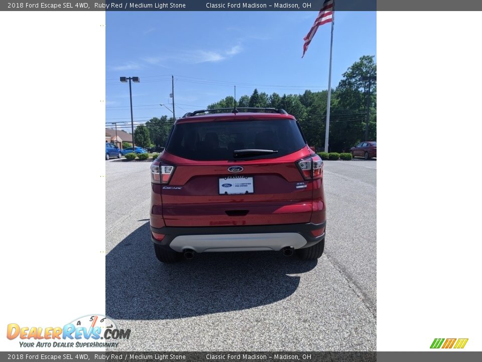 2018 Ford Escape SEL 4WD Ruby Red / Medium Light Stone Photo #12