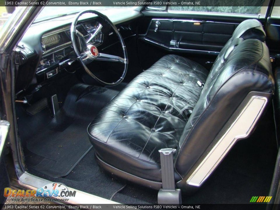 Black Interior - 1963 Cadillac Series 62 Convertible Photo #2