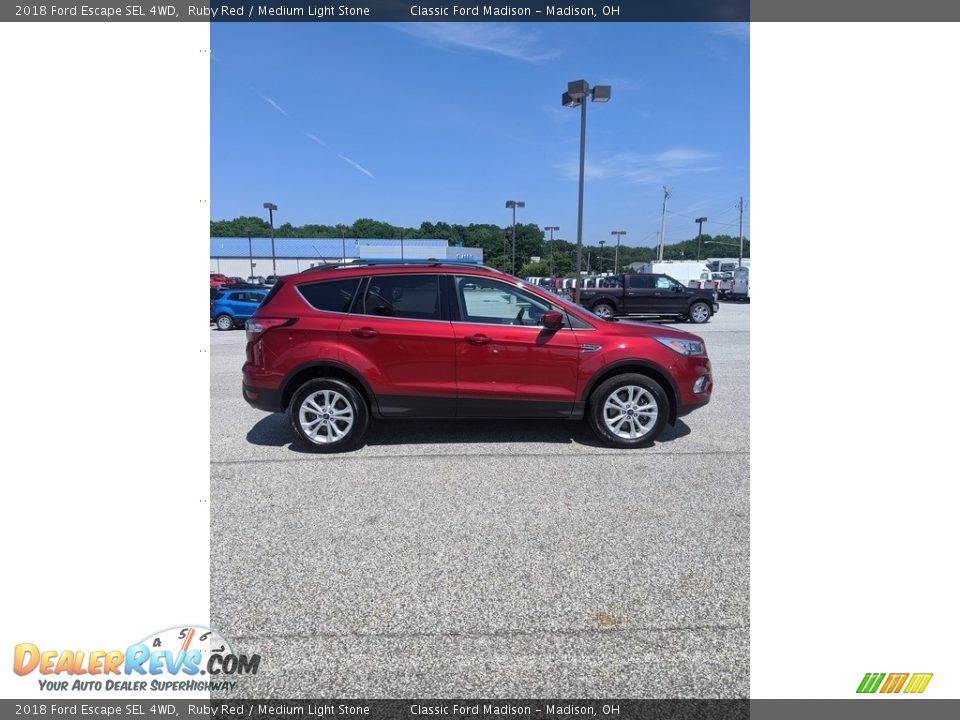 2018 Ford Escape SEL 4WD Ruby Red / Medium Light Stone Photo #14