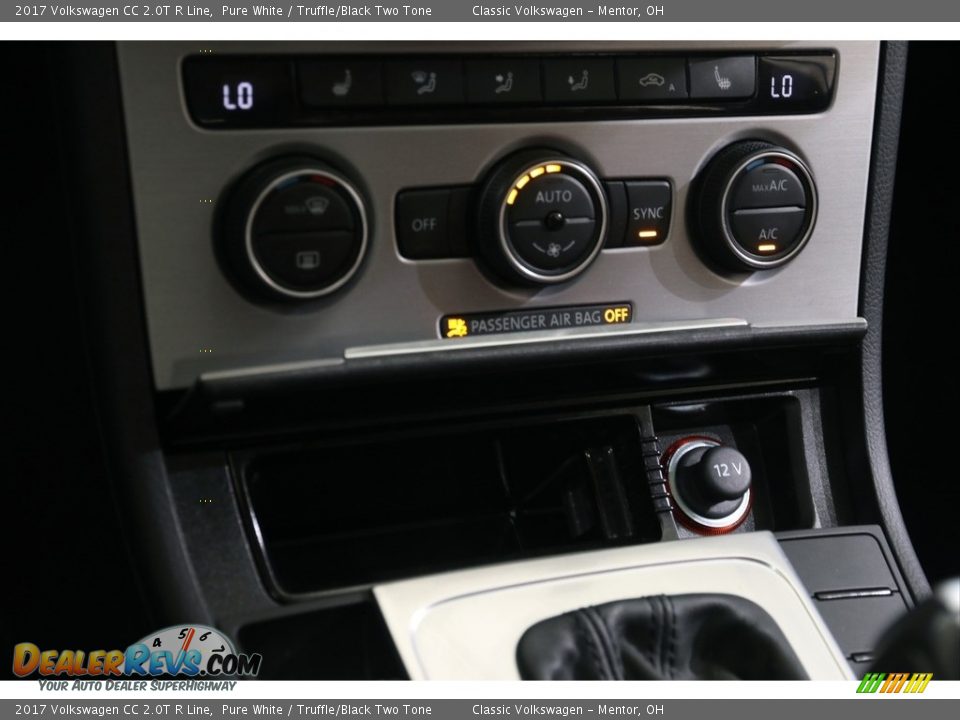 2017 Volkswagen CC 2.0T R Line Pure White / Truffle/Black Two Tone Photo #16