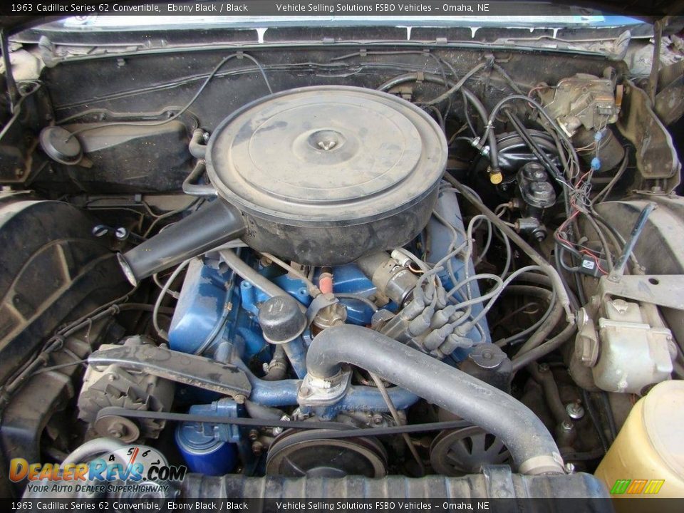 1963 Cadillac Series 62 Convertible 390 cid OHV 16-Valve V8 Engine Photo #8