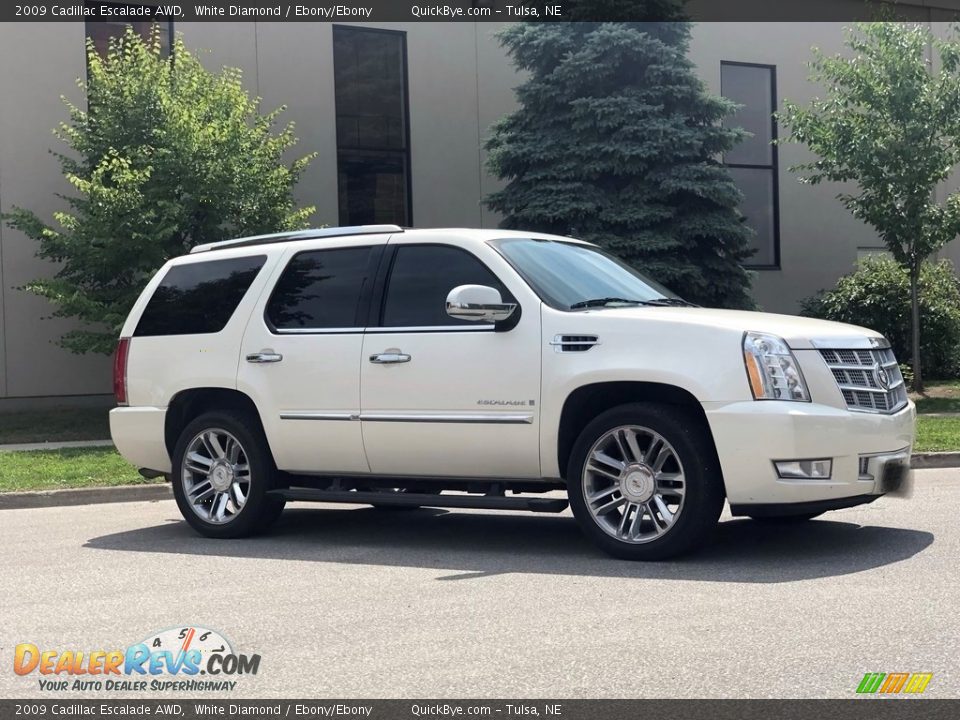 2009 Cadillac Escalade AWD White Diamond / Ebony/Ebony Photo #2