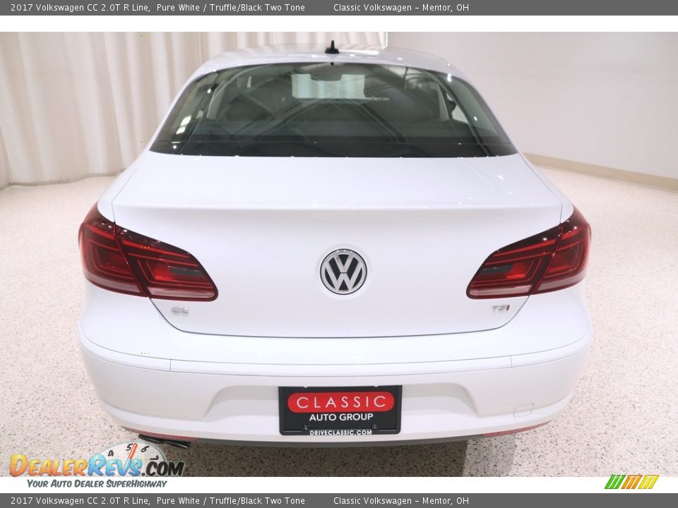 2017 Volkswagen CC 2.0T R Line Pure White / Truffle/Black Two Tone Photo #22