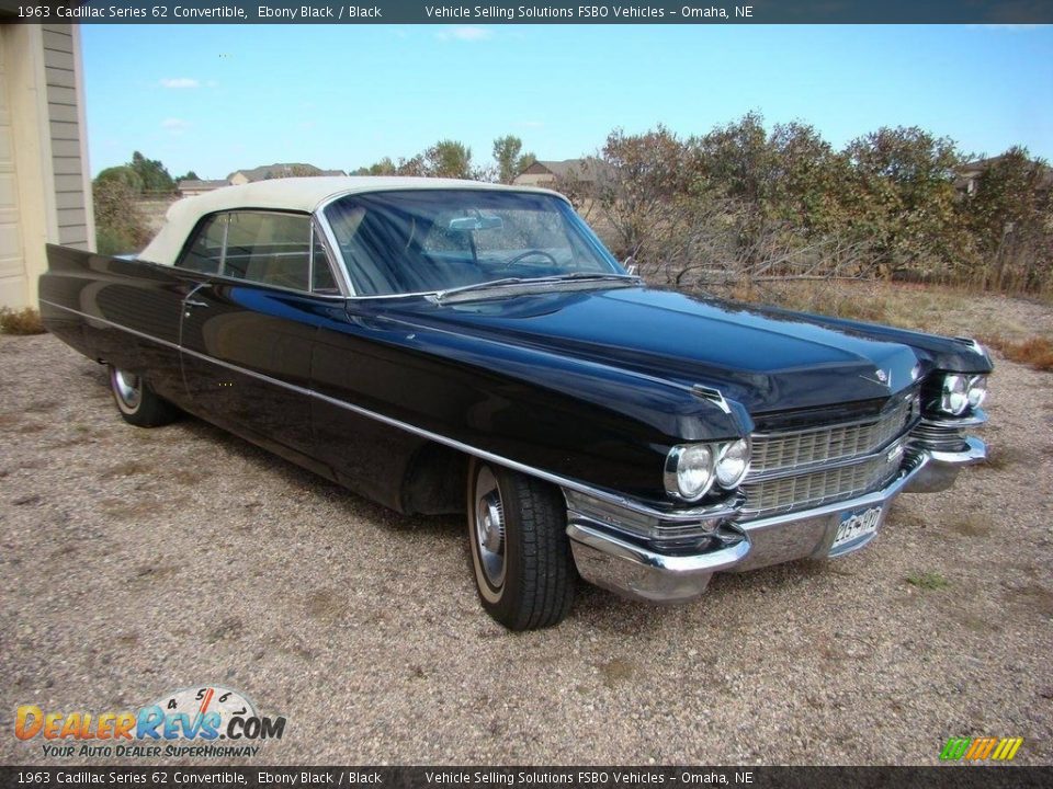 Ebony Black 1963 Cadillac Series 62 Convertible Photo #11