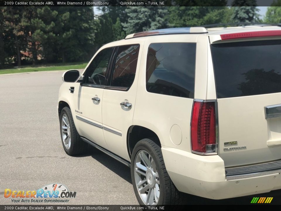 2009 Cadillac Escalade AWD White Diamond / Ebony/Ebony Photo #7