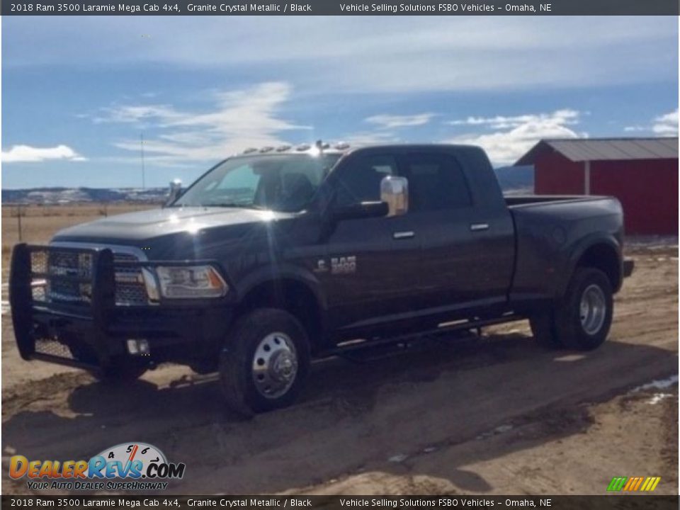 2018 Ram 3500 Laramie Mega Cab 4x4 Granite Crystal Metallic / Black Photo #1