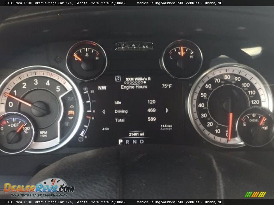 2018 Ram 3500 Laramie Mega Cab 4x4 Gauges Photo #3