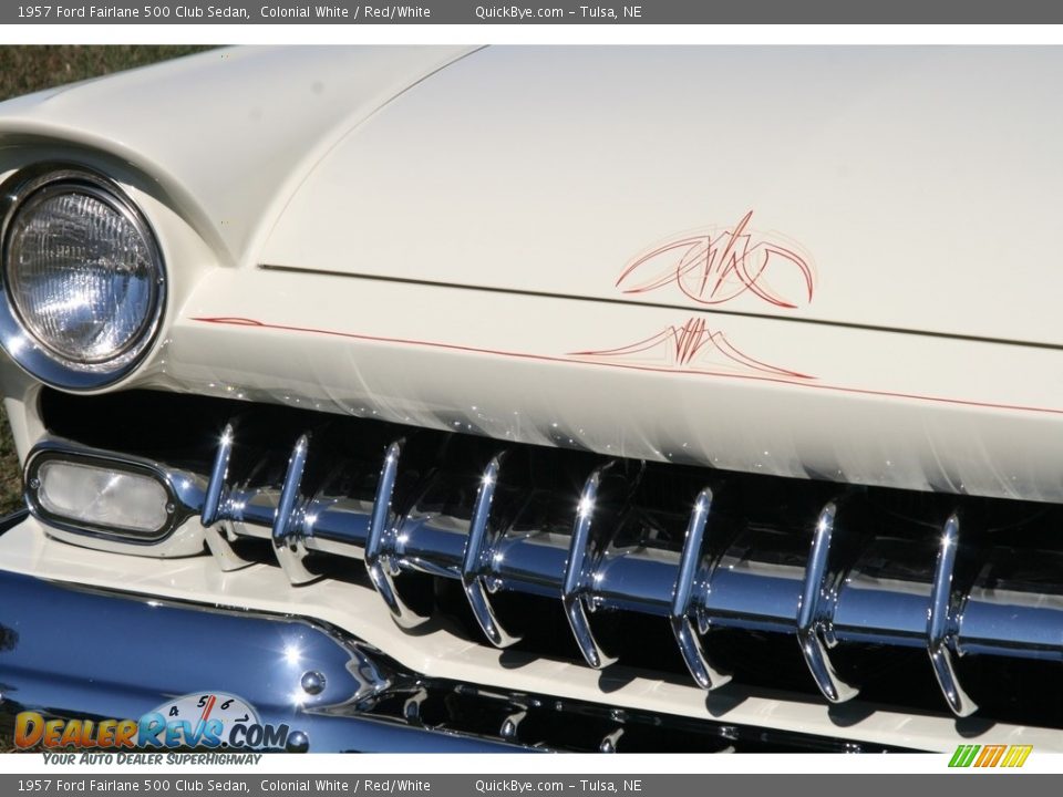 1957 Ford Fairlane 500 Club Sedan Colonial White / Red/White Photo #4