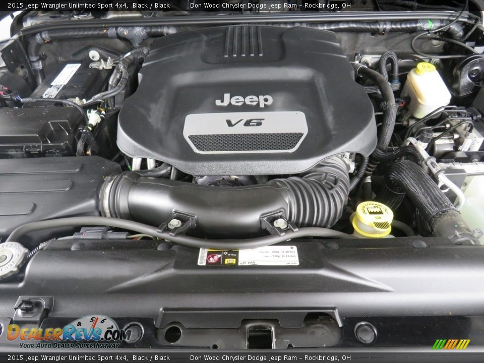 2015 Jeep Wrangler Unlimited Sport 4x4 Black / Black Photo #6