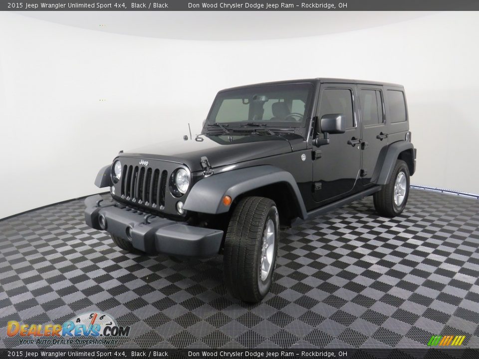 2015 Jeep Wrangler Unlimited Sport 4x4 Black / Black Photo #7