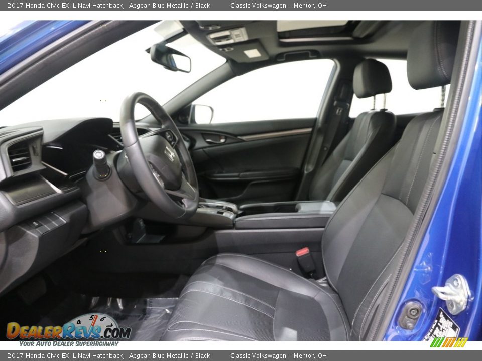 2017 Honda Civic EX-L Navi Hatchback Aegean Blue Metallic / Black Photo #5