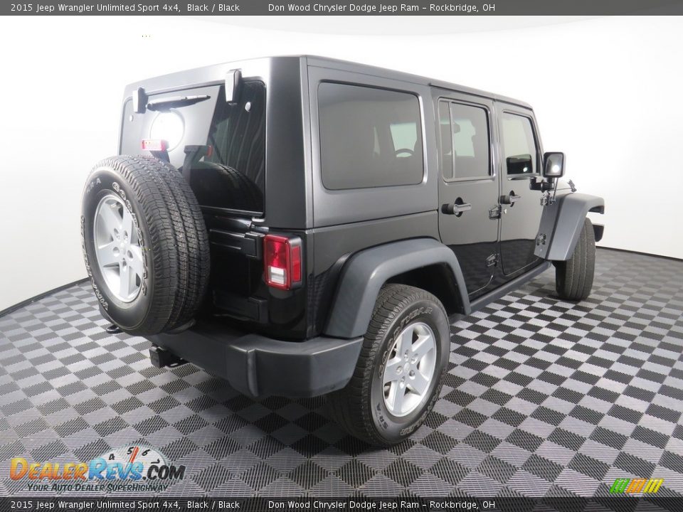 2015 Jeep Wrangler Unlimited Sport 4x4 Black / Black Photo #14
