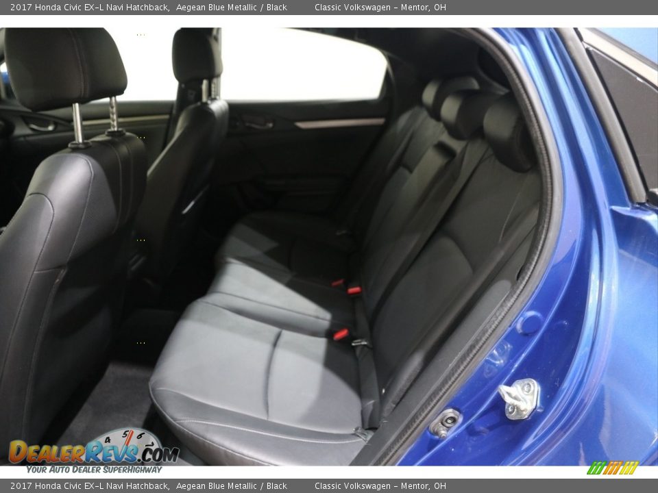 2017 Honda Civic EX-L Navi Hatchback Aegean Blue Metallic / Black Photo #17