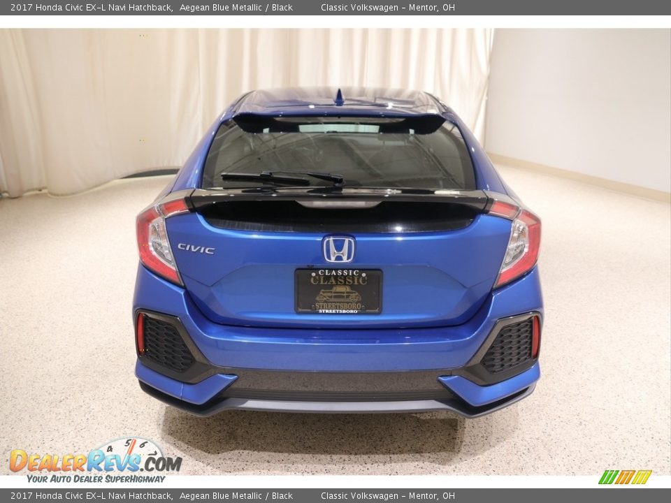 2017 Honda Civic EX-L Navi Hatchback Aegean Blue Metallic / Black Photo #18