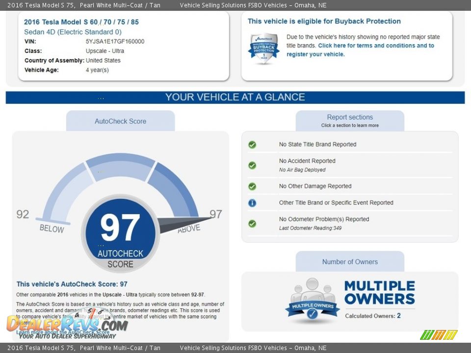 Dealer Info of 2016 Tesla Model S 75 Photo #2