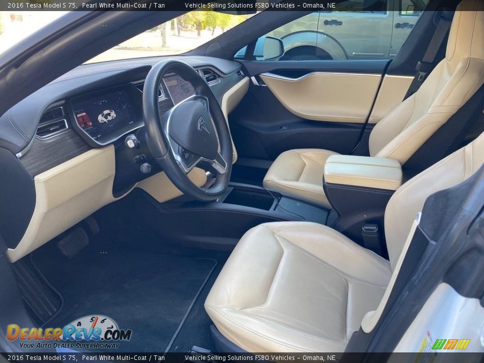 Tan Interior - 2016 Tesla Model S 75 Photo #4