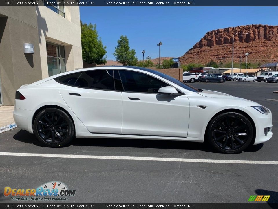 Pearl White Multi-Coat 2016 Tesla Model S 75 Photo #6