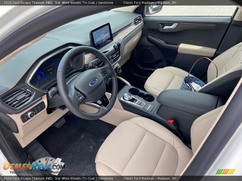 Sandstone Interior - 2020 Ford Escape Titanium 4WD Photo #4