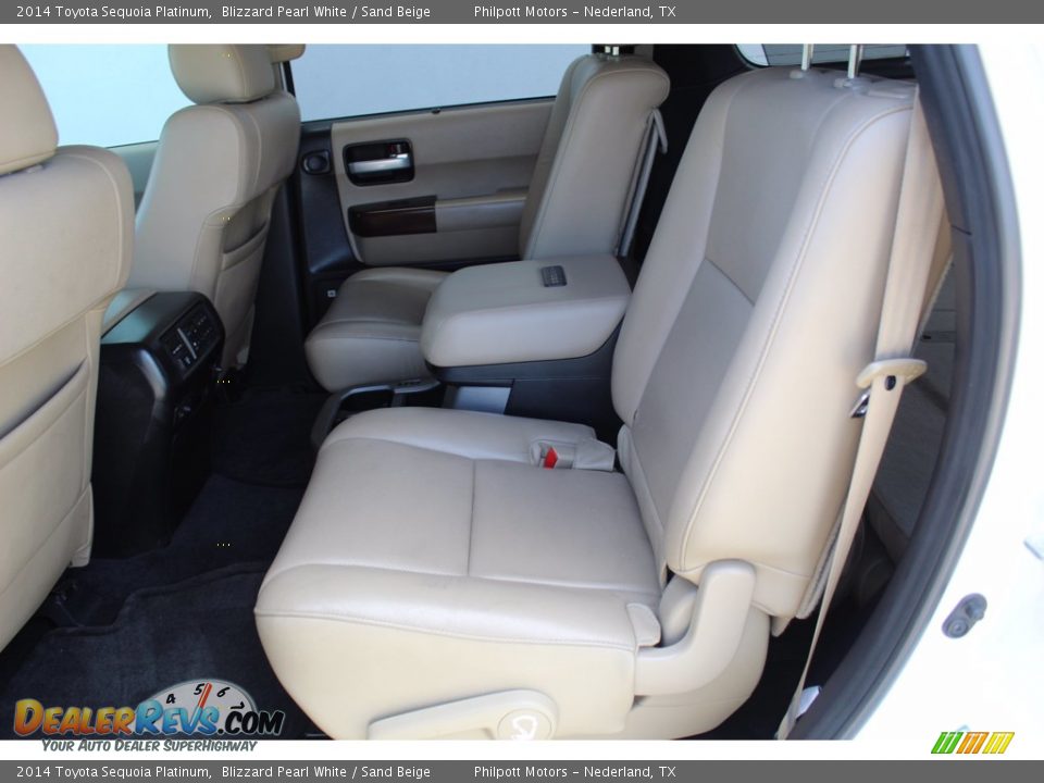 2014 Toyota Sequoia Platinum Blizzard Pearl White / Sand Beige Photo #19