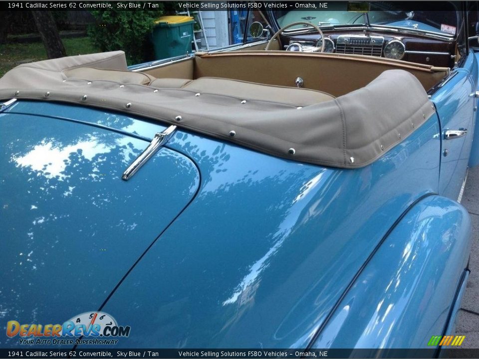1941 Cadillac Series 62 Convertible Sky Blue / Tan Photo #27