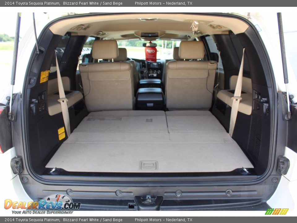 2014 Toyota Sequoia Platinum Blizzard Pearl White / Sand Beige Photo #24