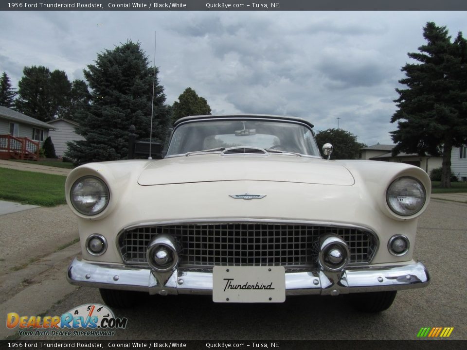 1956 Ford Thunderbird Roadster Colonial White / Black/White Photo #4