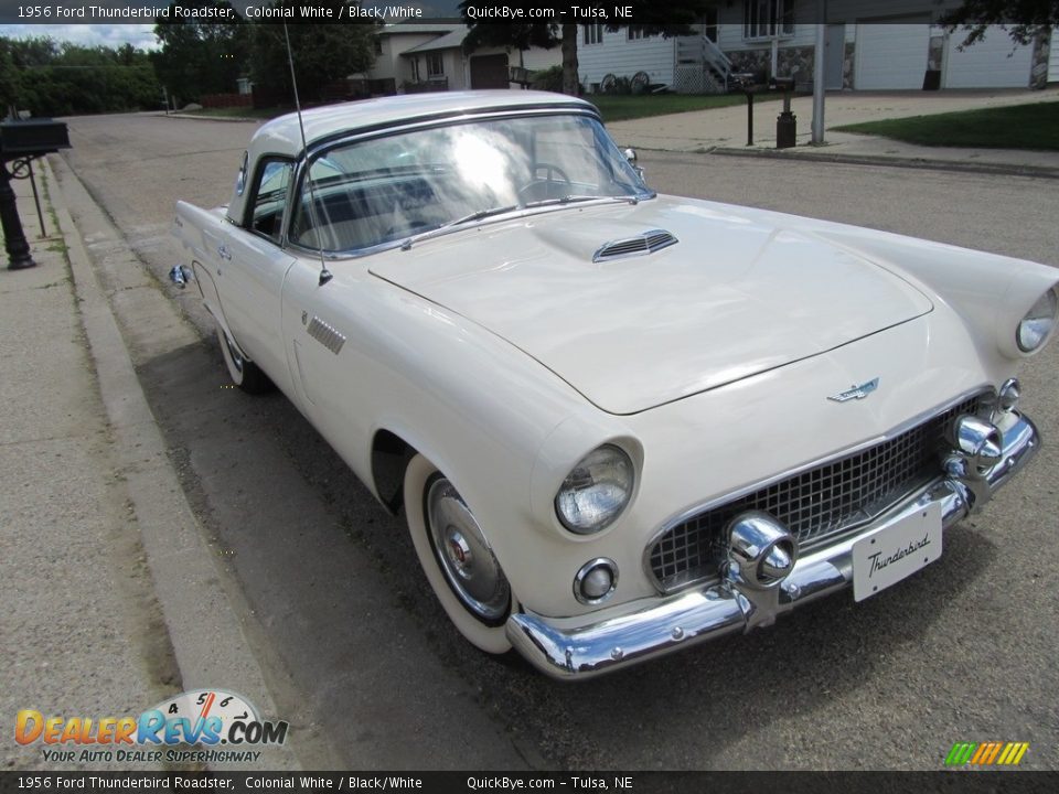 1956 Ford Thunderbird Roadster Colonial White / Black/White Photo #5