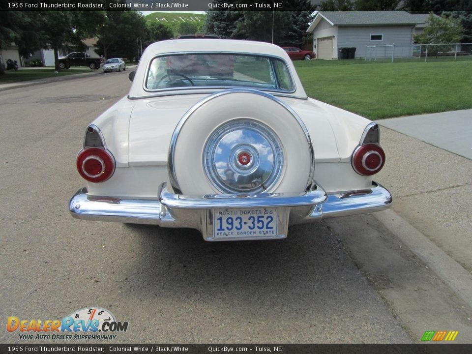 1956 Ford Thunderbird Roadster Colonial White / Black/White Photo #7