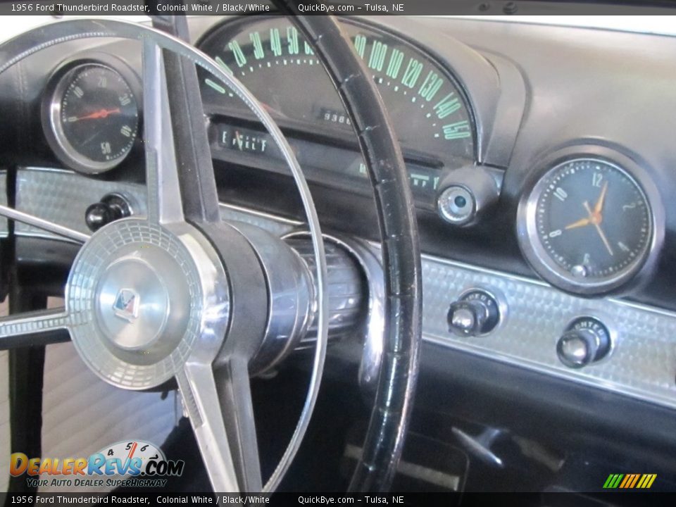 1956 Ford Thunderbird Roadster Colonial White / Black/White Photo #9