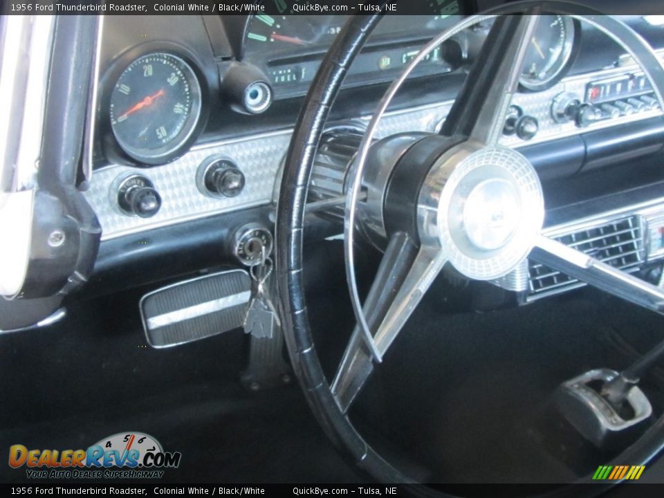 1956 Ford Thunderbird Roadster Colonial White / Black/White Photo #10