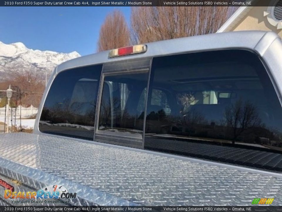 2010 Ford F350 Super Duty Lariat Crew Cab 4x4 Ingot Silver Metallic / Medium Stone Photo #7