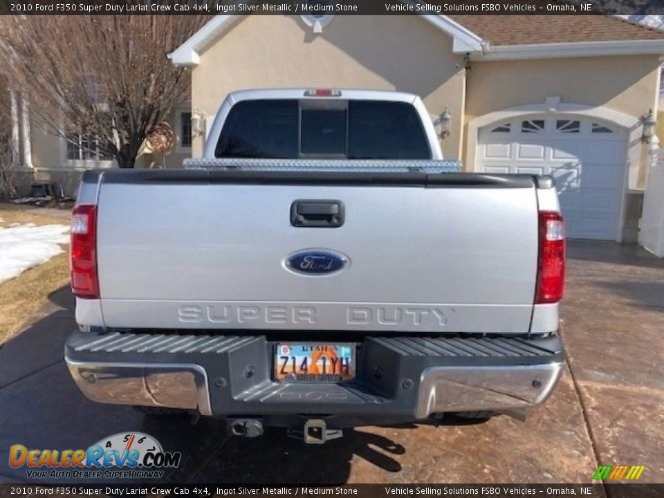 2010 Ford F350 Super Duty Lariat Crew Cab 4x4 Ingot Silver Metallic / Medium Stone Photo #9