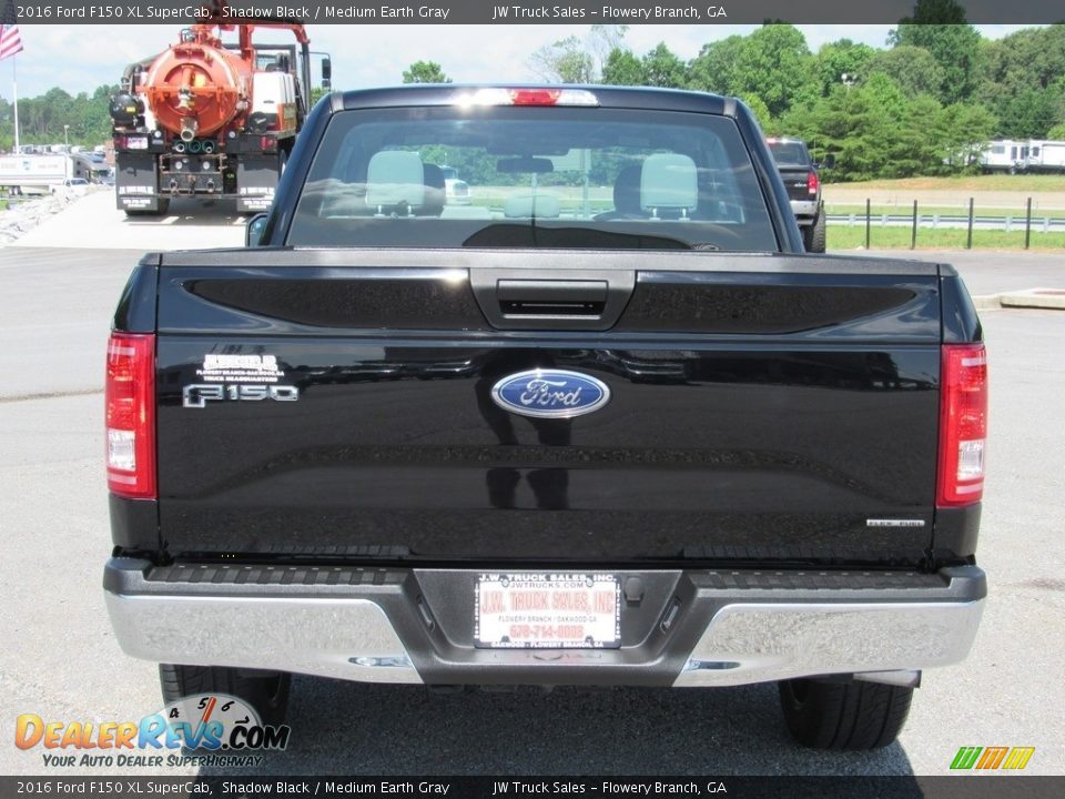 2016 Ford F150 XL SuperCab Shadow Black / Medium Earth Gray Photo #4