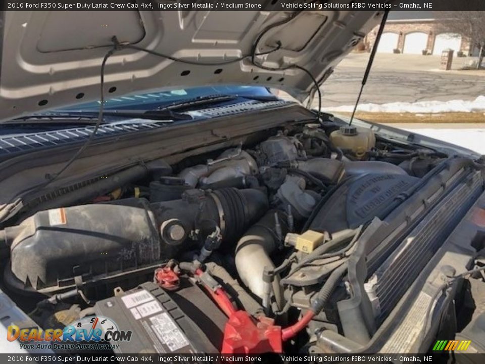 2010 Ford F350 Super Duty Lariat Crew Cab 4x4 Ingot Silver Metallic / Medium Stone Photo #13