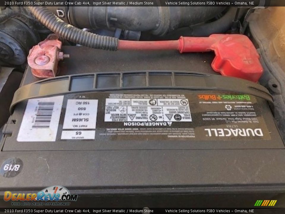2010 Ford F350 Super Duty Lariat Crew Cab 4x4 Ingot Silver Metallic / Medium Stone Photo #14