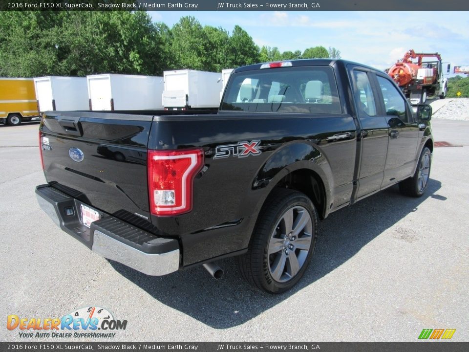 2016 Ford F150 XL SuperCab Shadow Black / Medium Earth Gray Photo #6