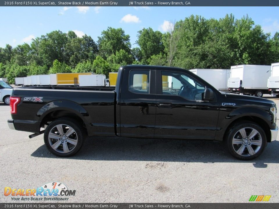 2016 Ford F150 XL SuperCab Shadow Black / Medium Earth Gray Photo #7