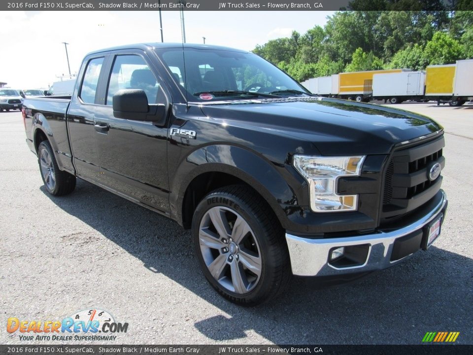 2016 Ford F150 XL SuperCab Shadow Black / Medium Earth Gray Photo #8