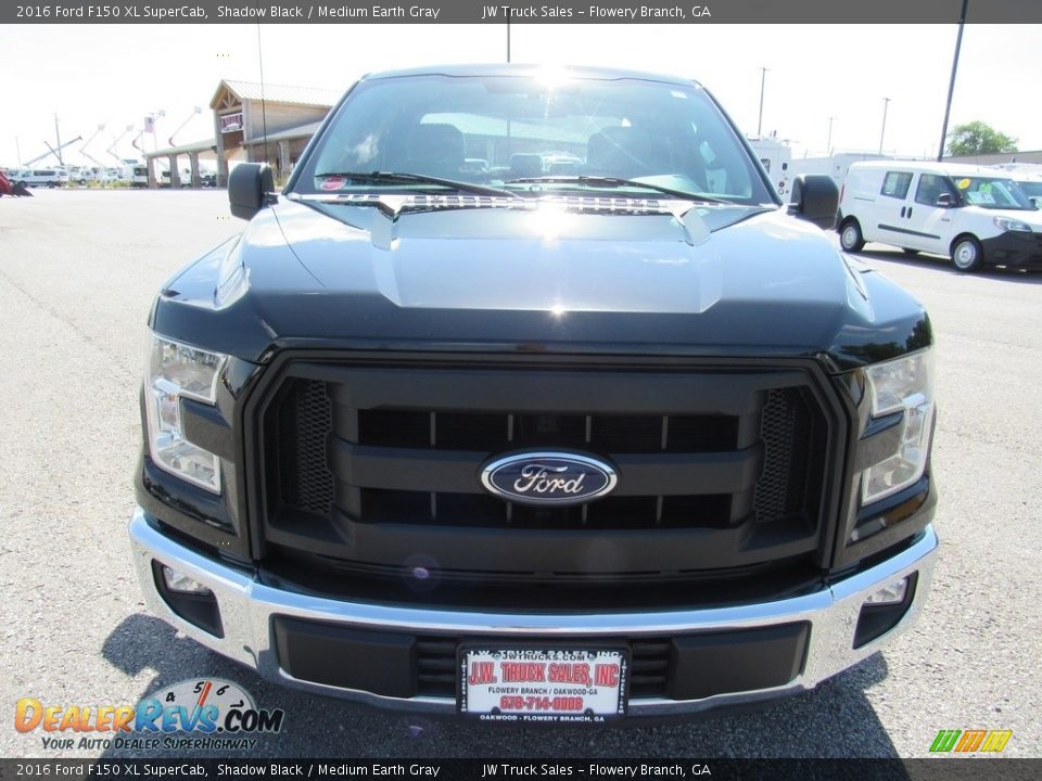 2016 Ford F150 XL SuperCab Shadow Black / Medium Earth Gray Photo #9