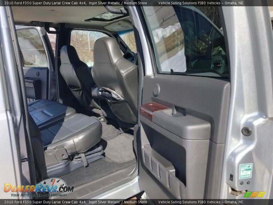 2010 Ford F350 Super Duty Lariat Crew Cab 4x4 Ingot Silver Metallic / Medium Stone Photo #19