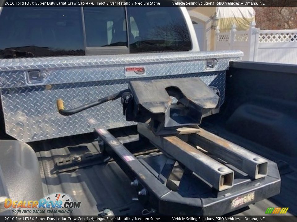 2010 Ford F350 Super Duty Lariat Crew Cab 4x4 Ingot Silver Metallic / Medium Stone Photo #20