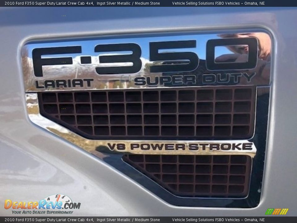 2010 Ford F350 Super Duty Lariat Crew Cab 4x4 Ingot Silver Metallic / Medium Stone Photo #23
